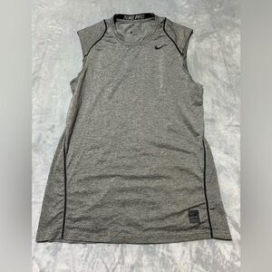 Nike Light Gray Dri-FIT Fitted Sleeveless Tank-Medium